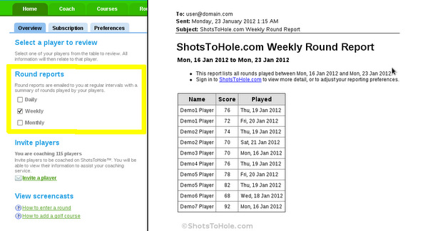 Round status report